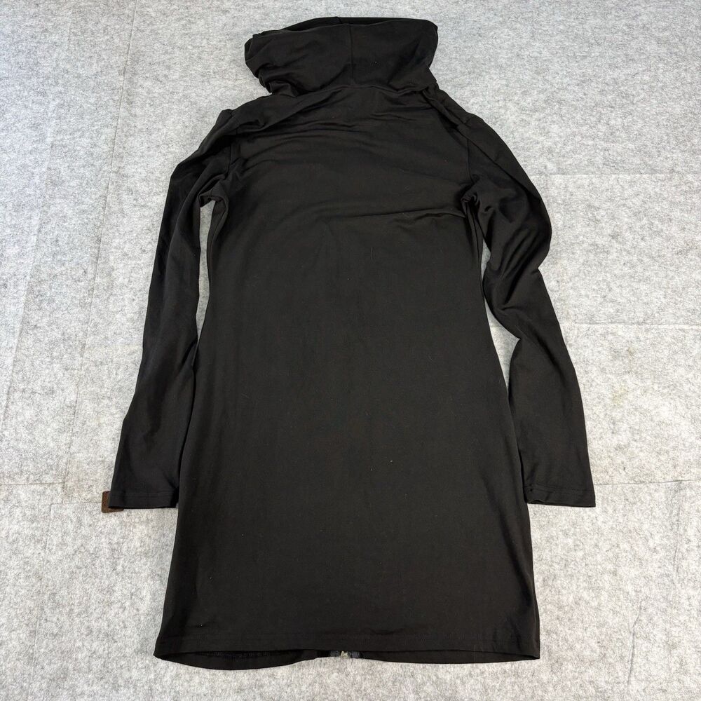 INAWLY Black Angel Wing Rhinestone Hooded Zip Mini Dress Womens S NWT Goth Y2K - Picture 9 of 15